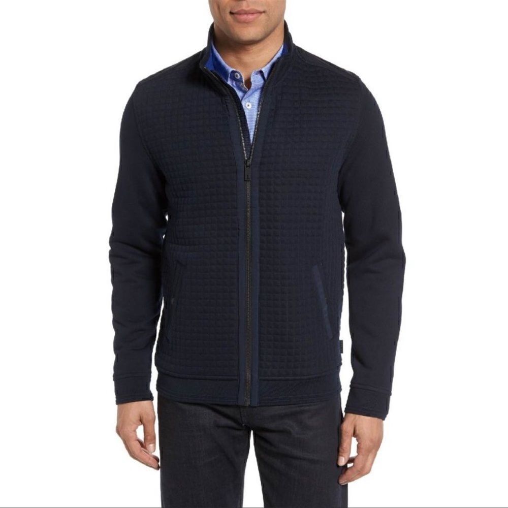 Ted Baker London Navy 'Whooty' Full Zip Fleece Jacket 6 / XXL